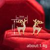Simple And Cute Deer Stud Earrings, Elk Christmas Ornaments, Christmas Style Korean Version Of Temu New Earrings