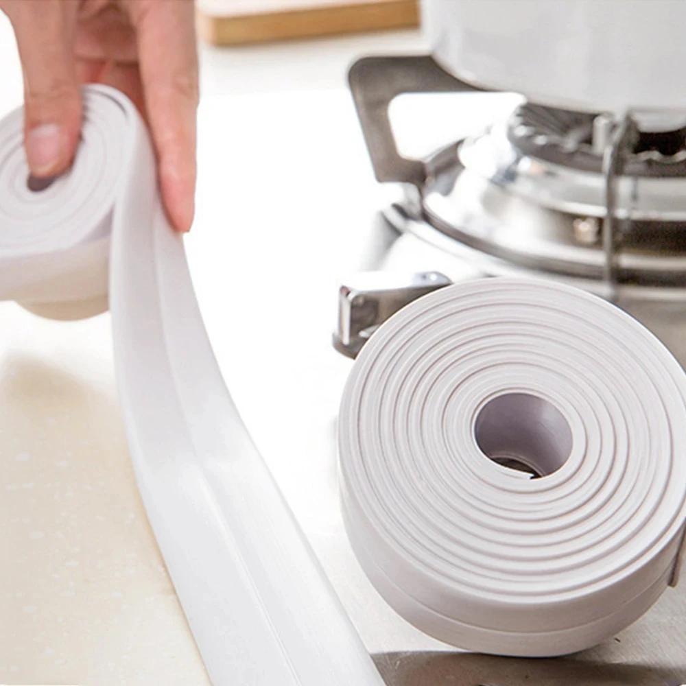 PVC Sealing Tape Wall Sticker Kitchen Waterproof Tape Sink Edge Waterproof Sticker Bathroom Accessories
