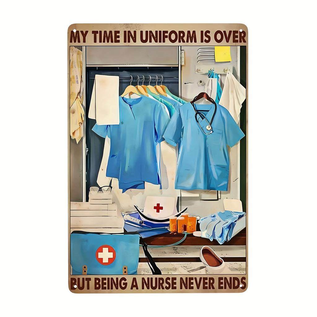 In A World Full Of Princesses Be Nurse Vintage Metal Sign Retro Signs For Kitchen Home Office Bar Cafe Decor