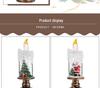 Christmas Snowman and Santa Crystal Ball Candle Night Light with Base