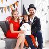 Cartoon Ghost Shaped Throw Pillow PP Cotton Filing Novelty Pumpkin Cushion  Atmosphere Decor