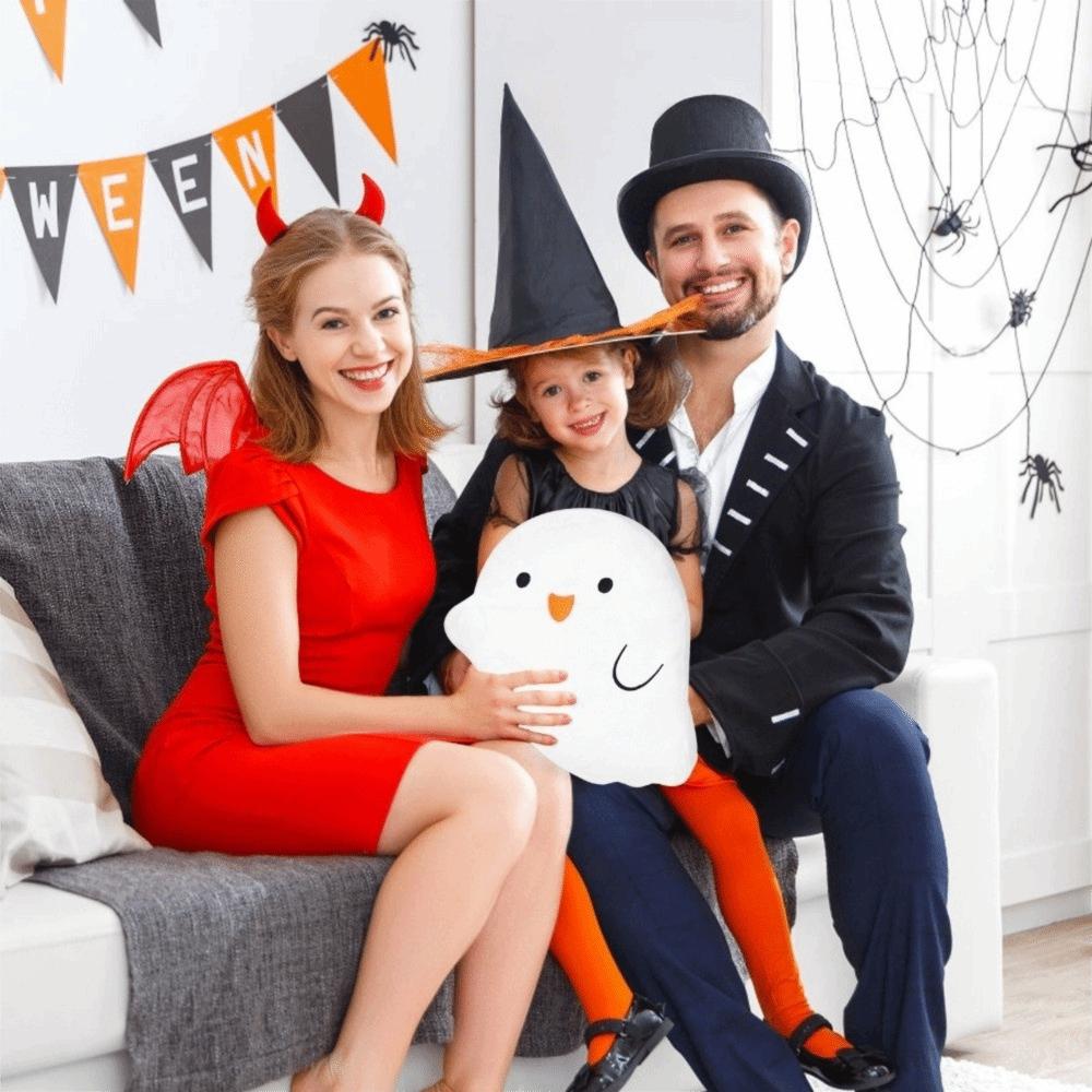 Cartoon Ghost Shaped Throw Pillow PP Cotton Filing Novelty Pumpkin Cushion Atmosphere Decor
