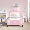 Kids Bed Frame with Headboard Pink 80 X 160 Cm PU