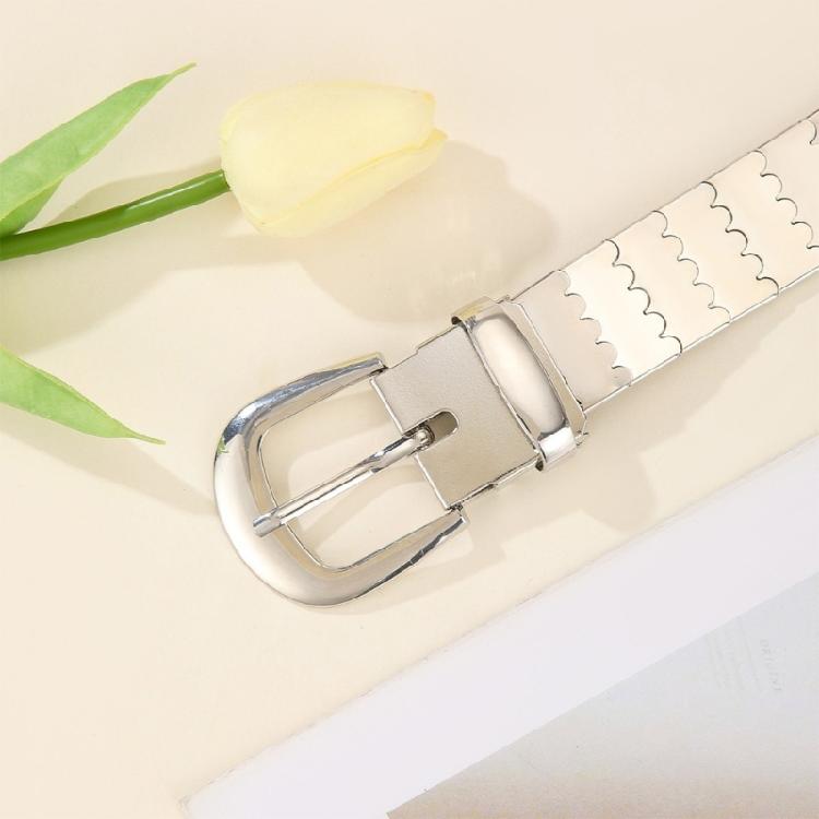 Grommet Waist Belt Silver Chain Punk for Casual Costume Belt for Jeans Dress