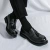 Casual Leather Shoes Men's British Style New Autumn New Men's Business Dress One-pedal Fringed Round Head Men's Shoes