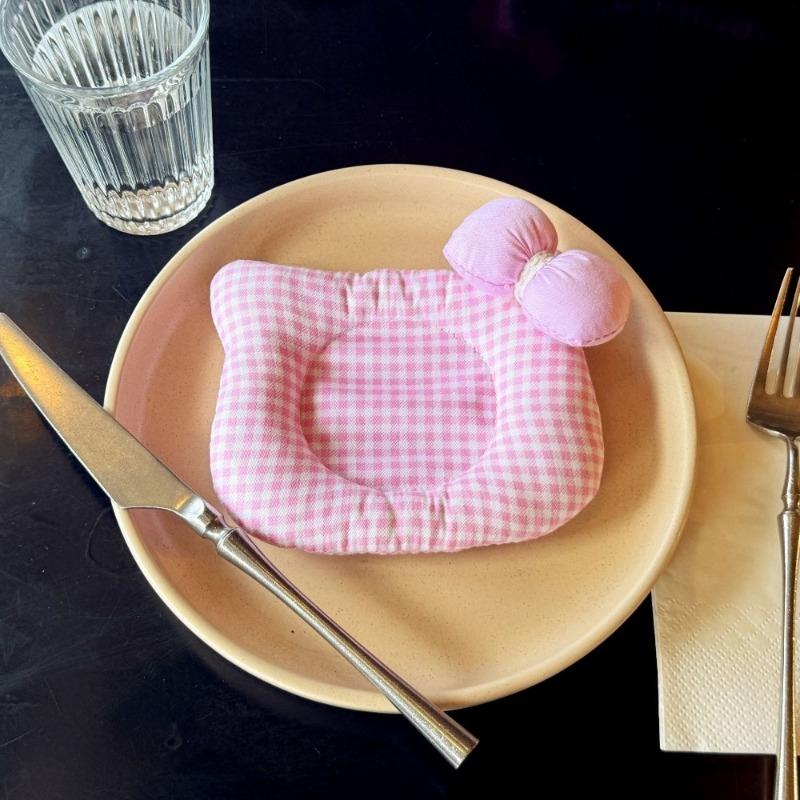 Adorable Cat Face Coasters Heat Resistant Non Slip Multipurpose Cartoon Cotton Pads For Kitchens Jewelry Storage