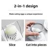 2 In 1 Egg Slicer Multifunctional Stainless Steel Egg Cutter Household Luncheon Meat Preserved Egg Cut Artifact Kitchen Gadgets