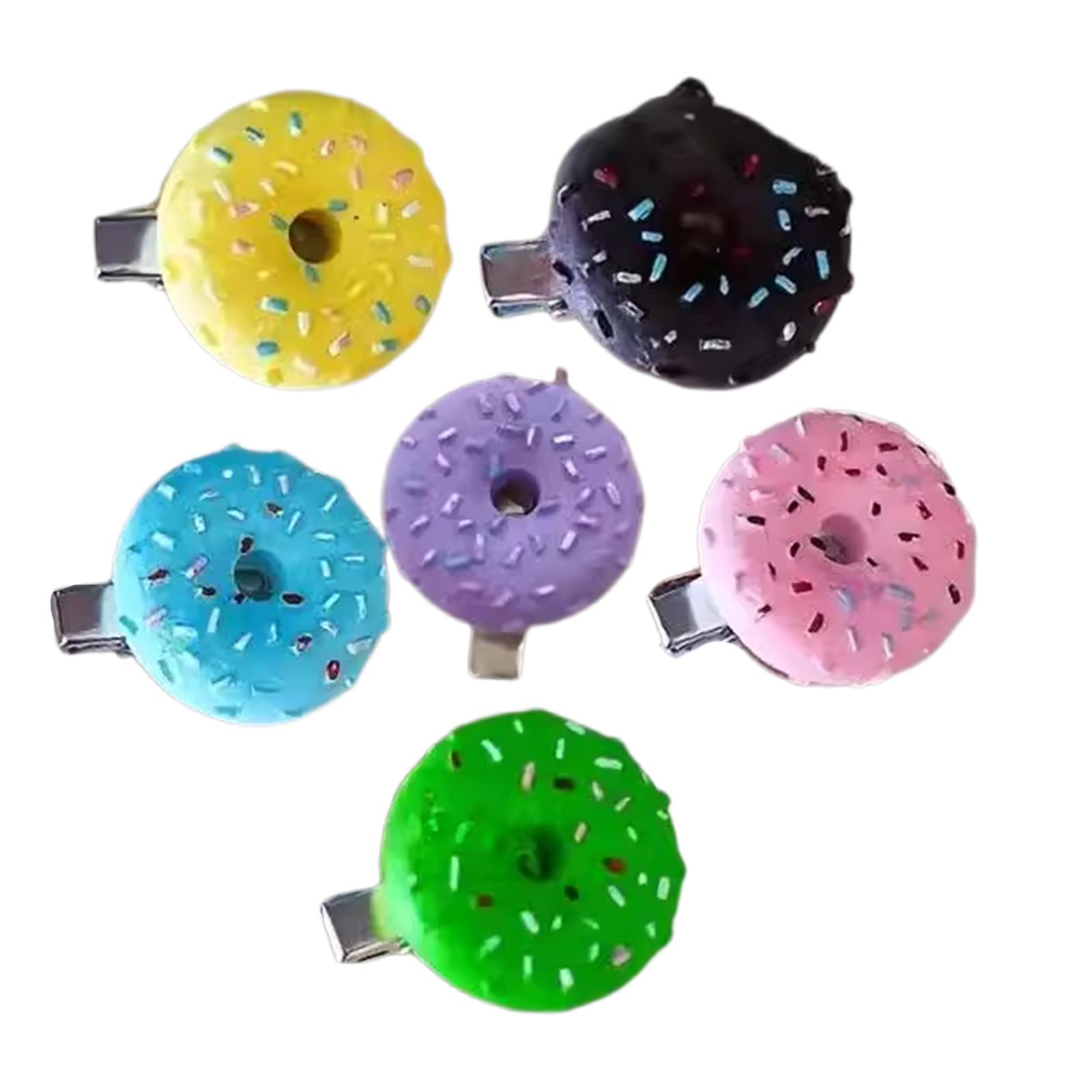 

6PCS Creative Bakery Design Hair Clip Nonslip Grip Barrettes Comfortable Wear Kids Adults Fashion Hair Accessories A