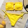 Sexy Womens Swimsuit Push-Up Sutiã Acolchoado Listrado Impressão Banho Swimwear Macacão