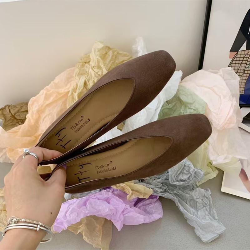 

Bailamos Women s Flats Round Toe Vintage Soft Loafers Comfortable Leather Slip On Ballet Shoes Female Dress Shoes Mujer 35