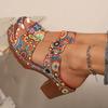 New Large-size High-heeled Women's Shoes, Lightweight Chunky Flip-flops