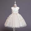 Korean Girls Runway Performance Dress Infant Toddler Birthday Party Dress Floral Princess Dress Girls Ruffles Dress