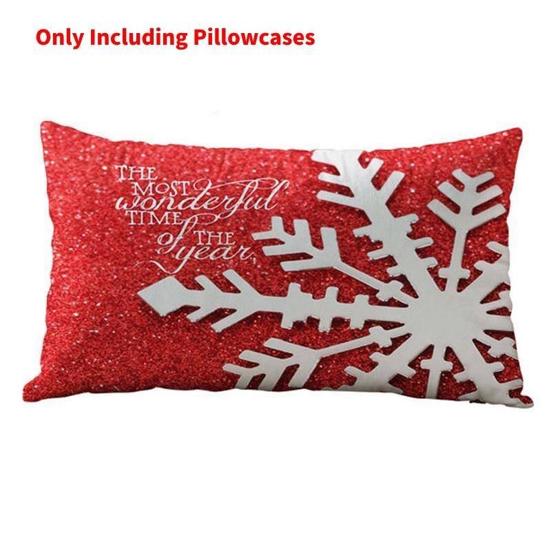 Charming Christmas Cartoon Linen Cushion Cover For Living Room Or Bedroom