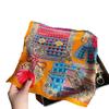 Spring New Armor Printed Silk Scarf Women's High-grade Plain Crepe Satin Mulberry Silk Square Scarf Business Gift