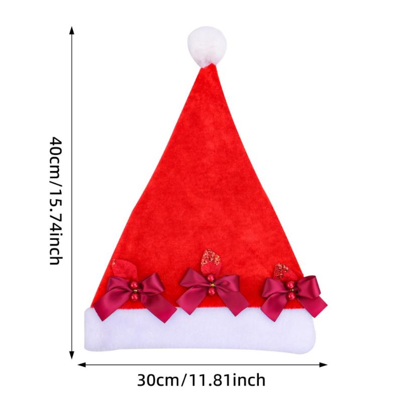 Red Santa Hat Christmas Ornaments Santa Claus Party Hat Warm And Comfortable Adult Christmas Hat Bulk