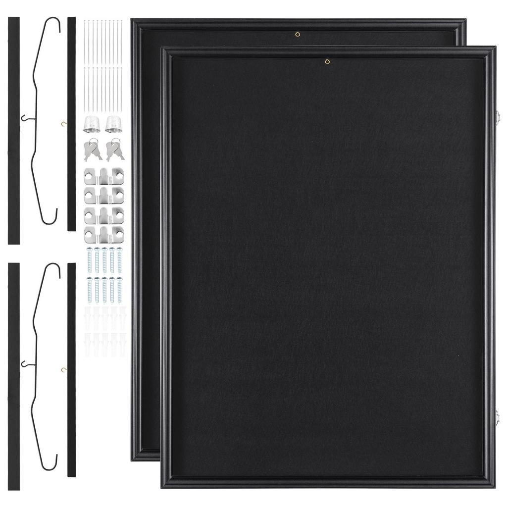 VEVOR 2PCs Jersey Display Frame Case, 23.3x31.2x1.5 in/59.2x79.2x3.8 cm