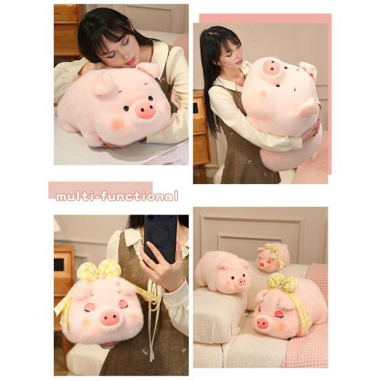 Soft Pig Plush Pillow Cute Pink Pig Hugging Pillow Stuffed Animal Throw Cushion Birthday Gift for Kids Girls