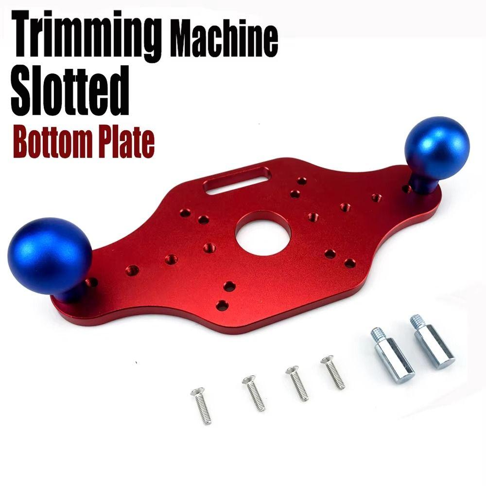 Slotted Bottom Plate Wood Router Base Rust Resistant Router Table Insert Plate  Wood Milling