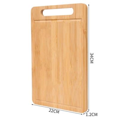 LISM Double-Sided Bamboo Cutting Board with Handle