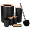 6Pcs Bathroom Accessories Toothbrush Holder Bin Soap Dish Dispenser Cup Toilet Brush Bathroom Set