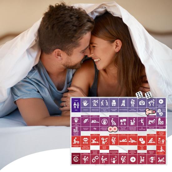 Couples Intimacy Board Game 43 Tasks Adults Couples Interactive Dice Game