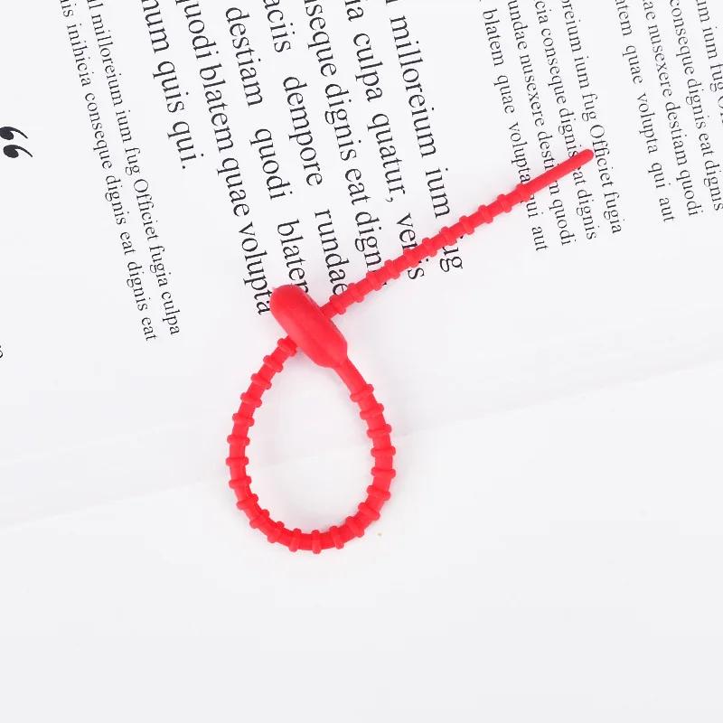 10 Stück/Set Weiche Gummi Kabelaufwickler für Kopfhörer Lade-Datenkabel Klettband-Clips DIY Kabelhalter Kabelorganisator Management