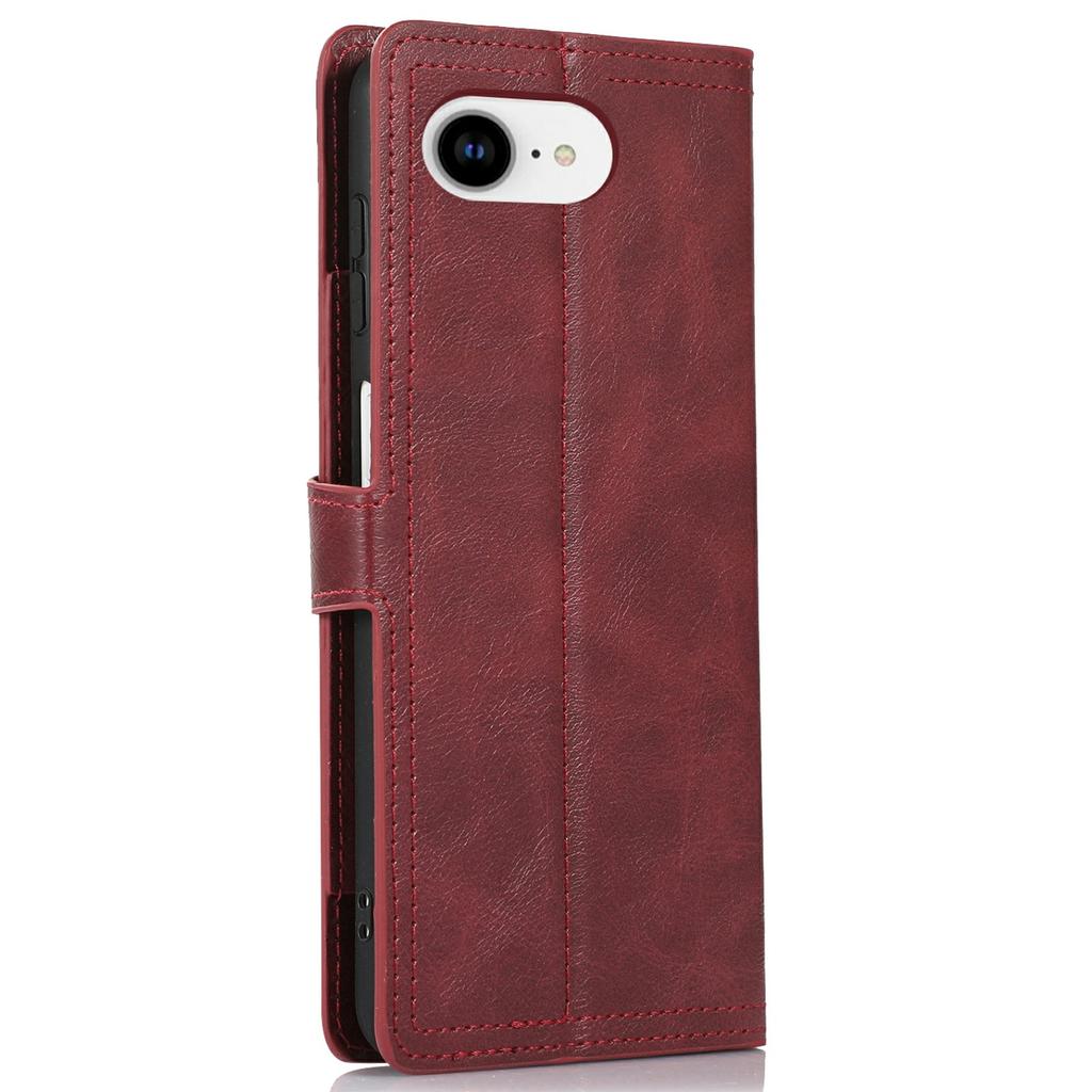 For iPhone 16e Case Zipper Flip Leather Phone Cover with Card Holder