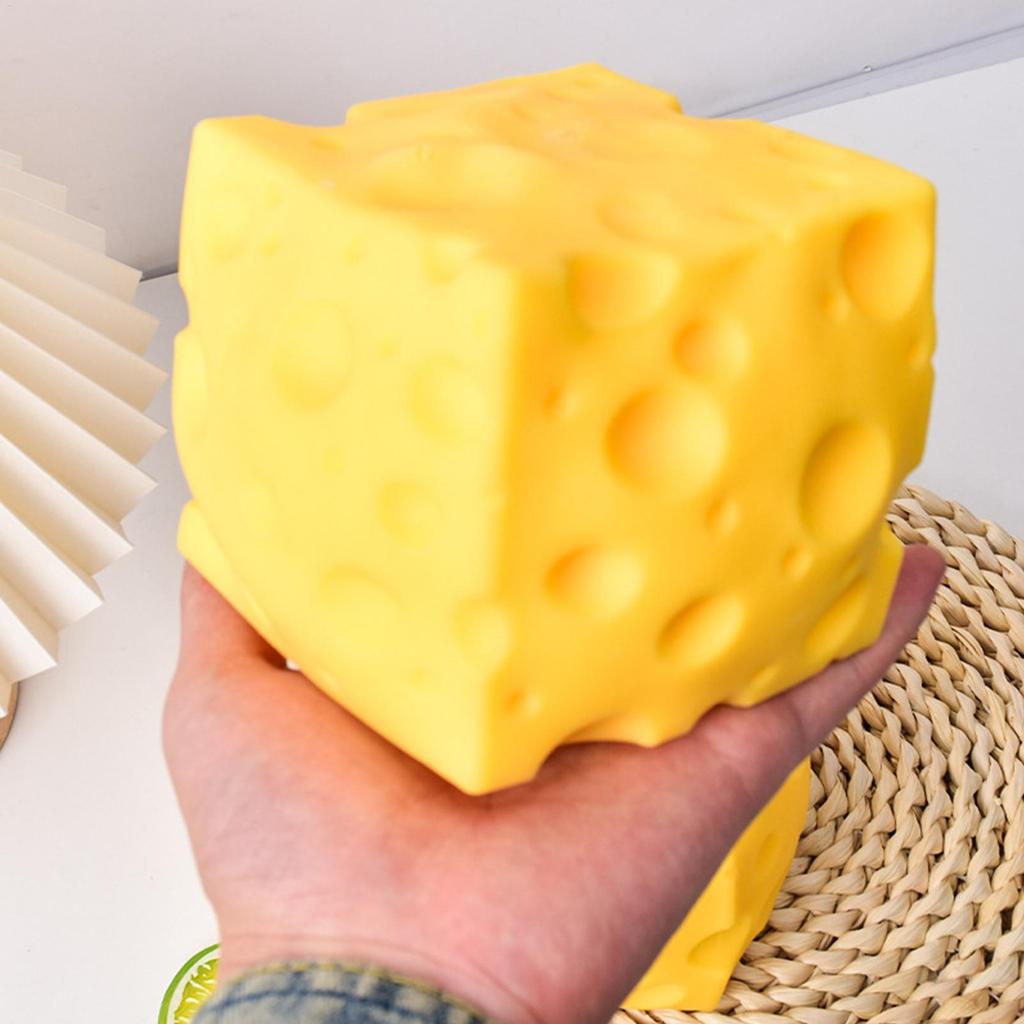 Squeeze Toys for Kids Funny Relief Soft Slow Rising Yellow Cheese Toy for Adults Relief for Boys Girls Kids Adults Students Home