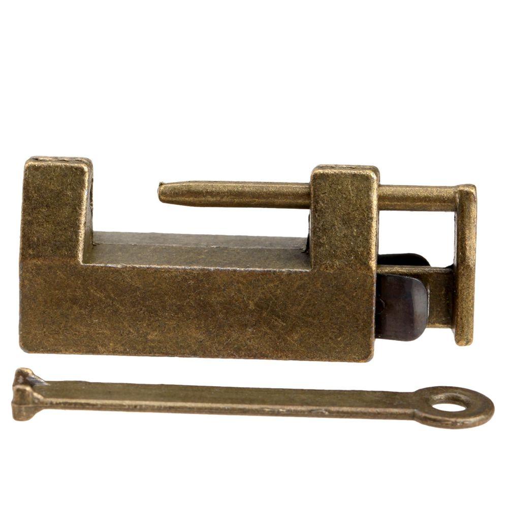 Hardware with Key for Wooden Box Bolt Decoration Handle Drawer Hasp Boxes Lock Door Locks Padlock
