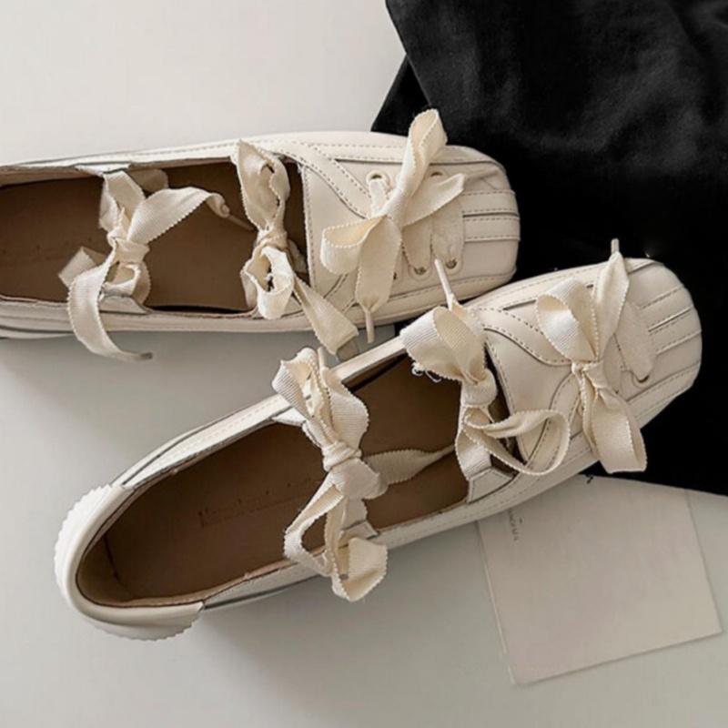 Fashion New Style Color Block Women Flats 2025 Mary Jane Square Toe Bow Sweet Women Shoes Casual Comfy Daily Dress Slip On Flats Shoes