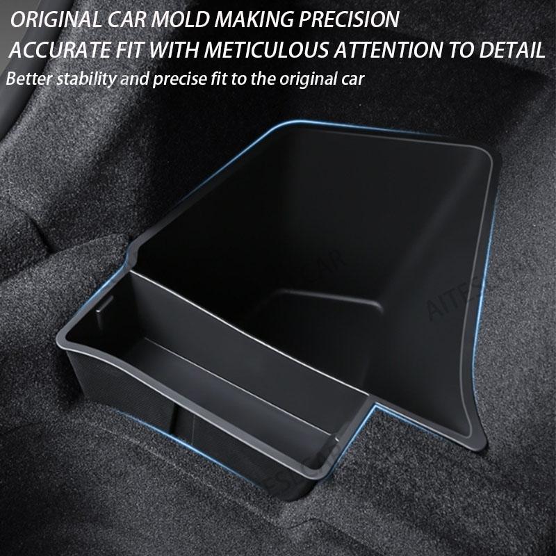 Trunk Organizer For New Tesla Model Y Juniper Launch Refresh 2025 Rear Trunk Storage Bins Side Box Organiser TPE Accessories