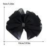 Elegant Temperament Mesh Rhinestone Bow Hair Clip For Women  Back of The Head Shark Clip Fashionable Girl Ponytail Hair Clamp