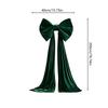 11x111cm Velvet Christmas Bow, Large Holiday Door Wreath Decor, Multifunctional Ornament For Tree Stair Fireplace Thanksgiving