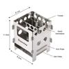 Portable Stainless Steel Lightweight Folding Wood Stove Pocket Stove Outdoor Camping Cooking Picnic Backpacking Stove