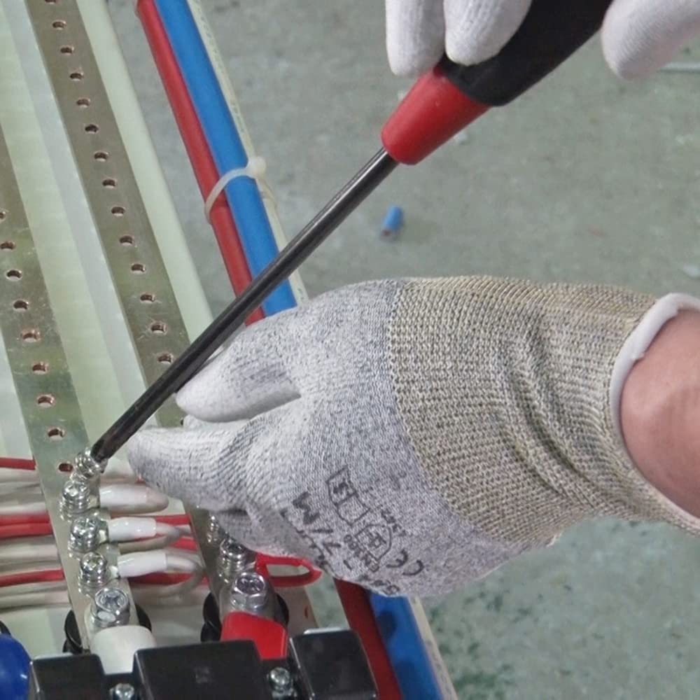 Showaglove Chemistar Palm FS 544 Work 1 Pair of 22cm Cut-Resistant, Low-Dust No. Gloves, Gray, Medium, (Set 2) - Medium,