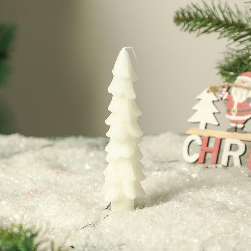 1PC Desktop Party & Tree Holiday Aroma Candle Reusable Tree Soy Wax Candle Set Holiday Decor 14x2cm