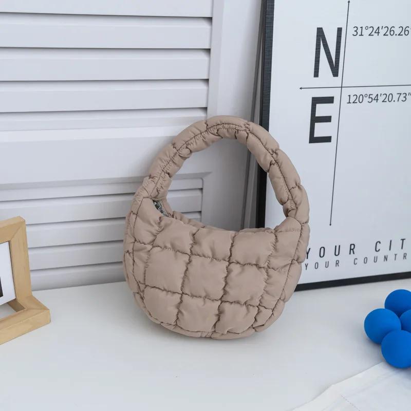 Fashi Quilted Shoulder Bags for Women Handbag Mini Cloud Pleated Bags Puffer Dumpling Bag Luxury Tote