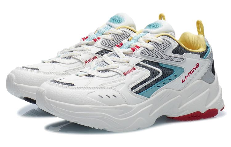 Li Ning Spacetime Classic Cushioning Low top Running Shoes Women's White Gray AGCR332-5