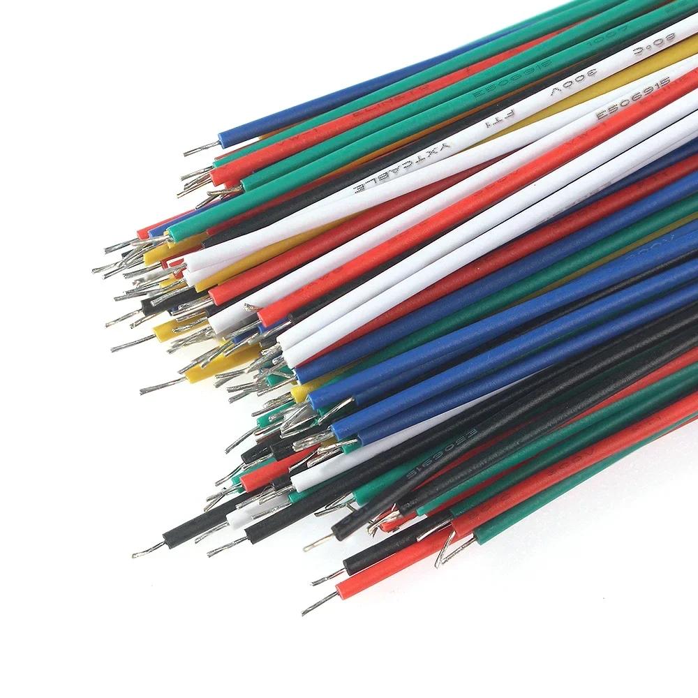 120/240 Stück Hochwertiger 26AWG Jumper-Draht 6 Farben Verzinnter Draht 8 cm für PCB und Breadboard Kabeldrähte DIY Elektronik-Bausatz