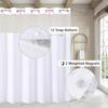No Hook Pink Bow Shower Curtain and Liner Set Cute Shower Curtain with Snap in Liner Fabric Bathroom Curtain with Liner Set Double Layers Waterproof