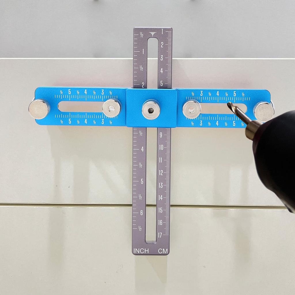 Cabinet Handle Template Tool Aluminium Alloy Punch Locator Drill Template   for Woodworking