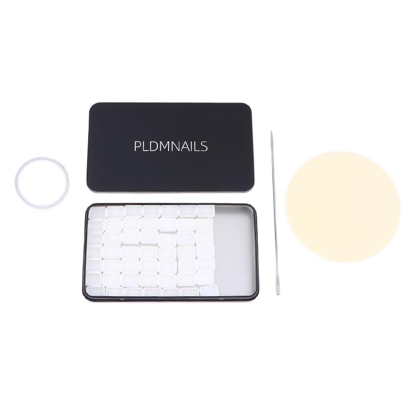 44/54/104 Grids Portable Square Nail Polish Palette Iron Case Nail Art Painting Storage Box Empty Diy Nail Polish Glue Palette