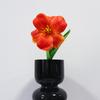 40cm Smiling Brownie Tulip Simulation Flower Wedding Bouquet Fake Tulip Interior Decoration PU Simulation Tulip