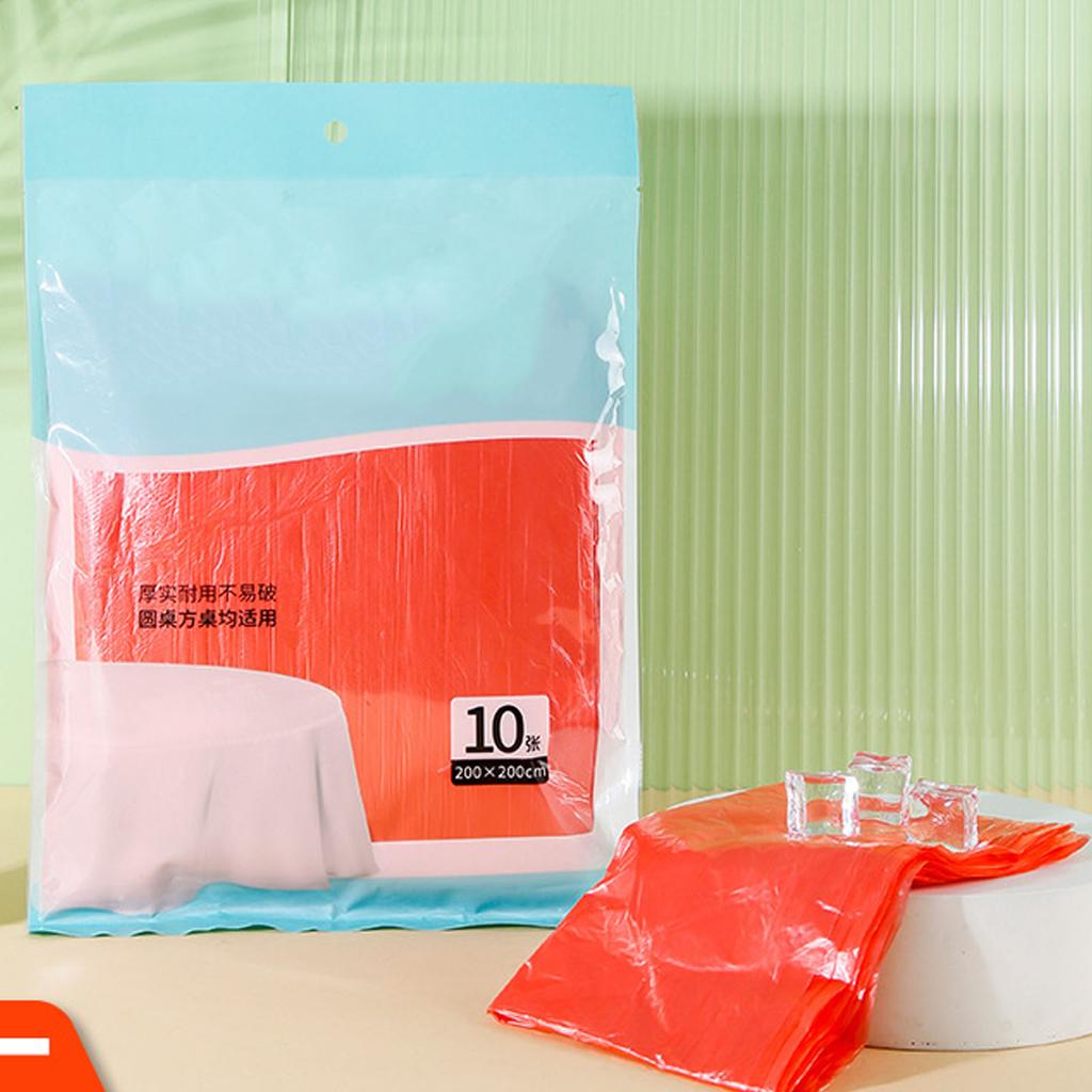 10 buc. cârpă pentru masă de sufragerie 160x160cm roșie, rezistentă la apă, durabilă, de unică folosință, pentru nunți