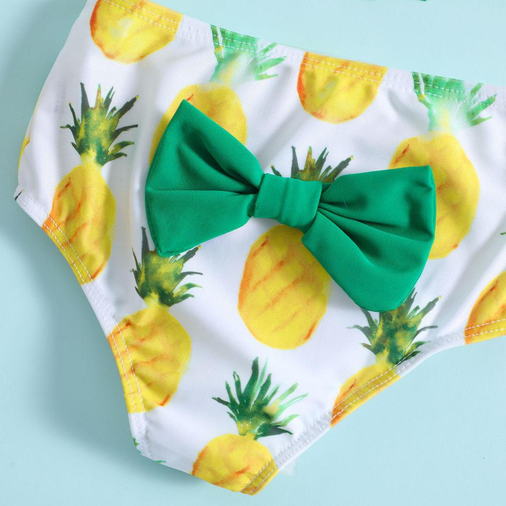 Adorable 3-Piece Sling Swimsuit Set for Infant & Toddler Girls with Bow Design