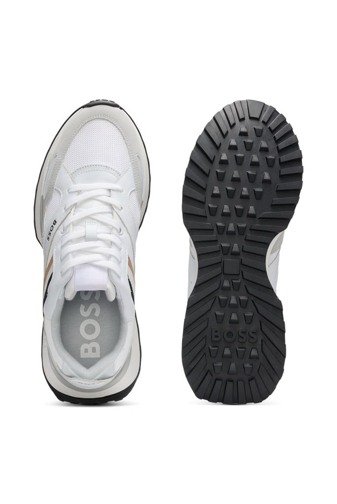 BOSS Running Size EVA Rubber Outsole Men's Sneakers, 44, White,