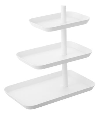 Yamazaki 3-Tier Accessory Tray, Tower, White, Approx. W24.7 X D15.7 X H25.7cm, Tower, Accessory Storage, 4724