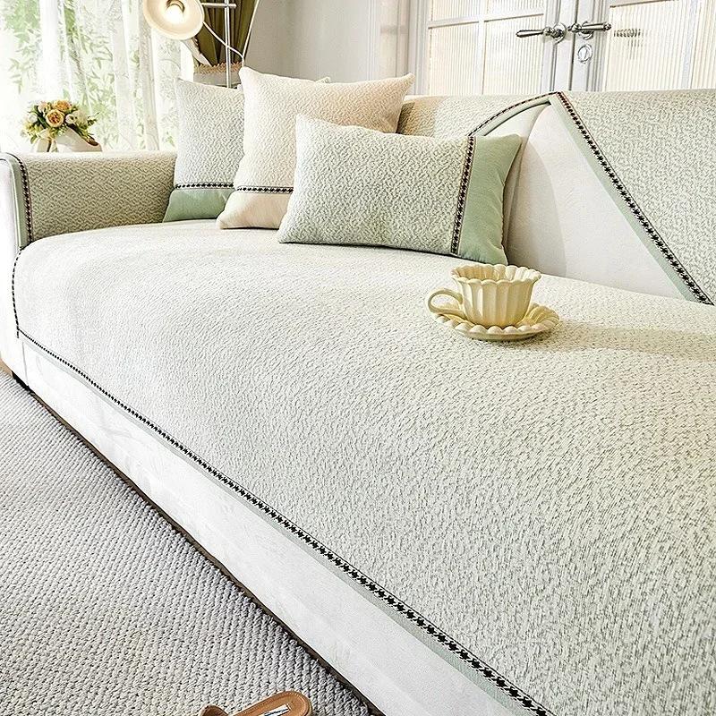 Husă de Sofá Jacquard Chenille pentru Living Antiderapantă Universală Pernă de Sofá Protector de Canapea pentru Patru Sezoane Protector Mobilier