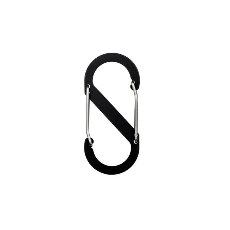 1pc S Type Carabiner With Lock Backpack Buckle Aluminum Alloy Outdoor Camping Small-sized S-shaped Climbing Buckle S-shaped