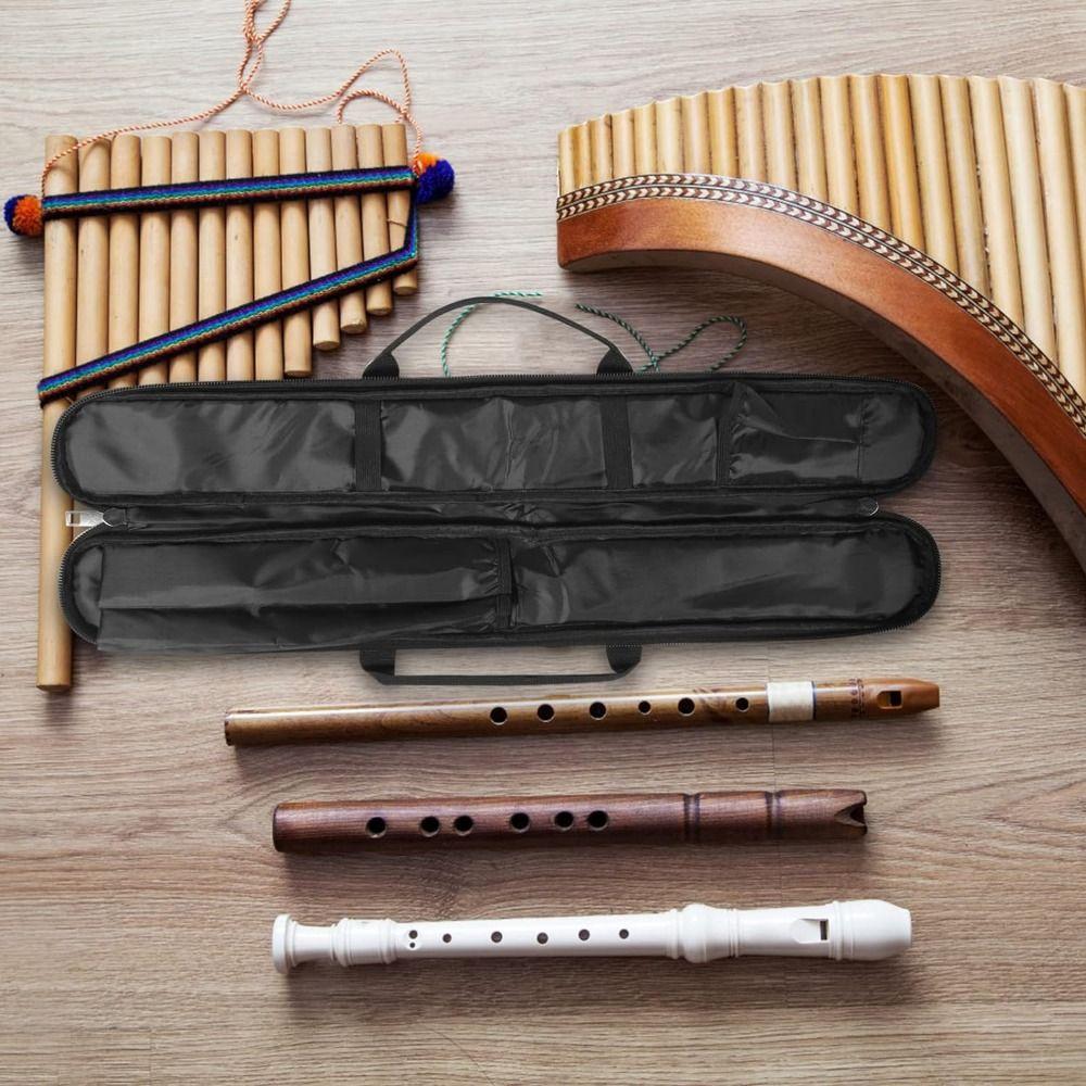Protective Bamboo Flute Storage Shoulder Bag Canvas Flute Case Piccolo Pouch  Musical Instruments